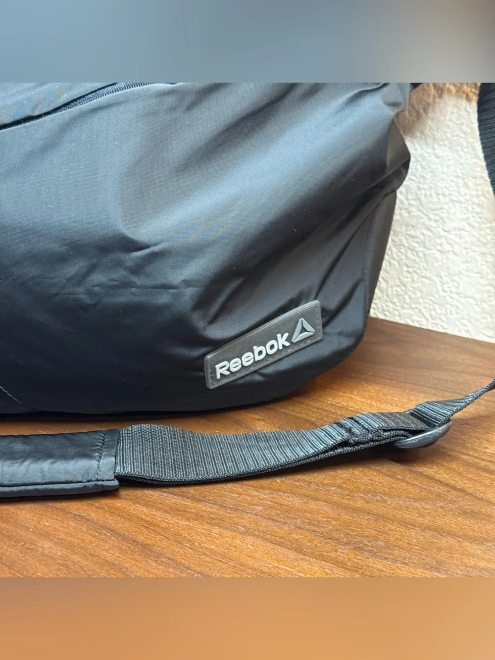 Reebok Classic Foundation Grip Nylon Black Sports Shoulder Bag Gym Lightweight